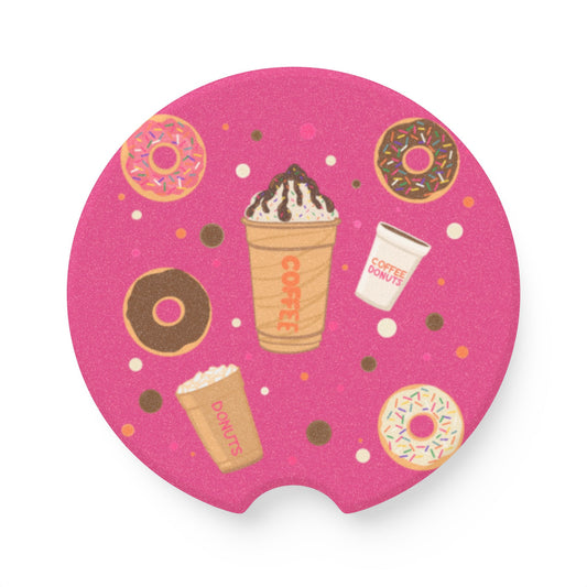Car Coasters, Dunkin Lovers Drink Holder, Cup Holder Coasters, Coffee Car Accessories, Set of 2 Coasters, Auto Accessories