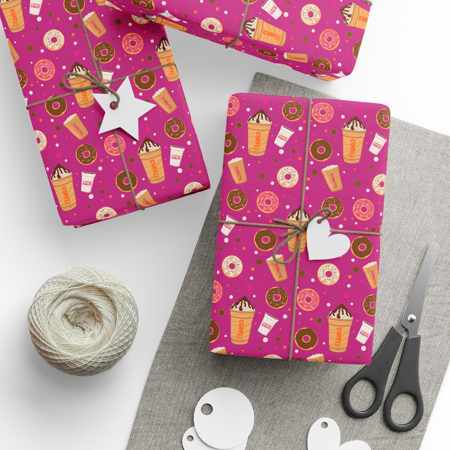 Copy of Dunkin Donuts Lover Wrapping Paper | Donut Coffee Pattern Gift Wrap
