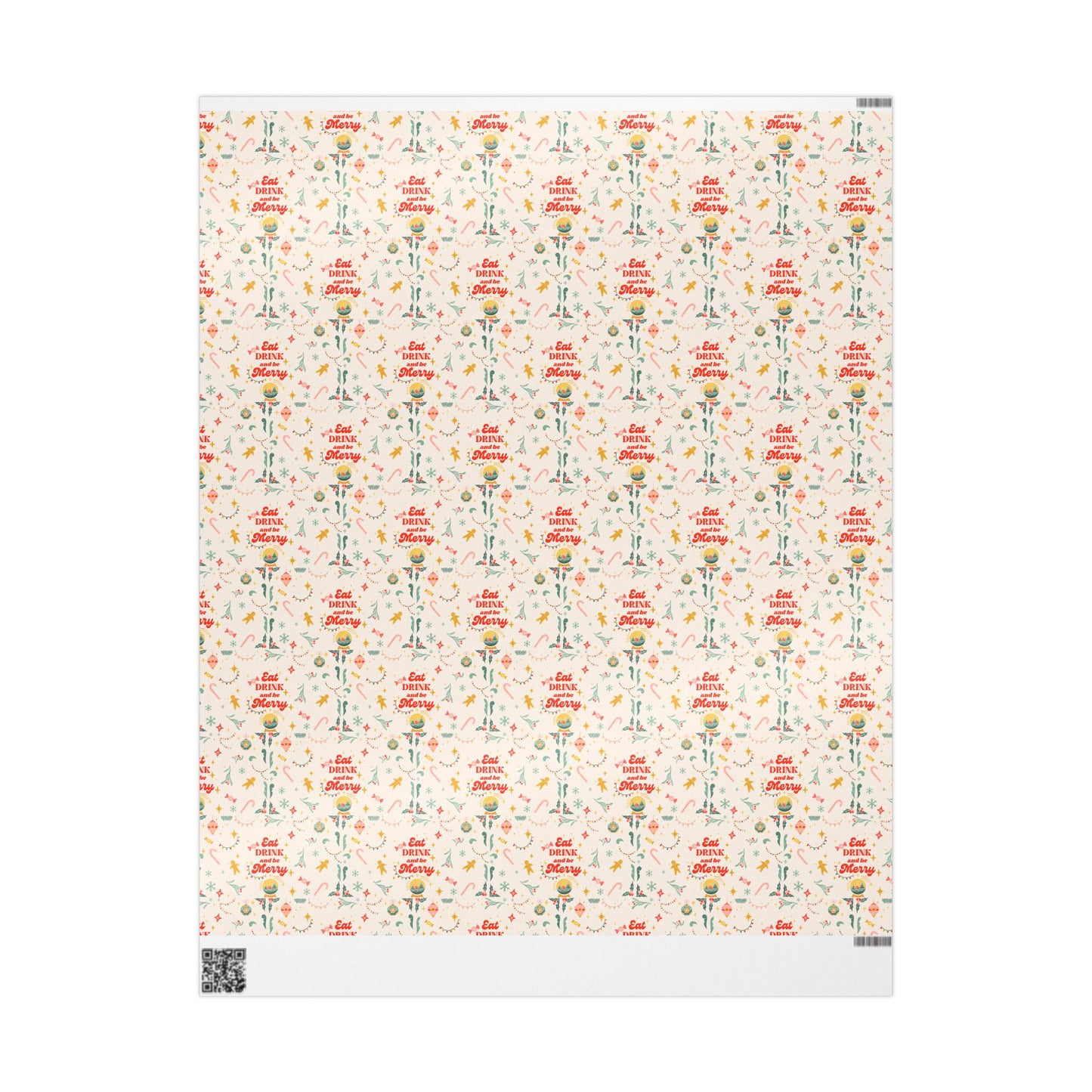 Eat Drink and Be Merry Wrapping Papers | Holiday Christmas Wrapping Paper