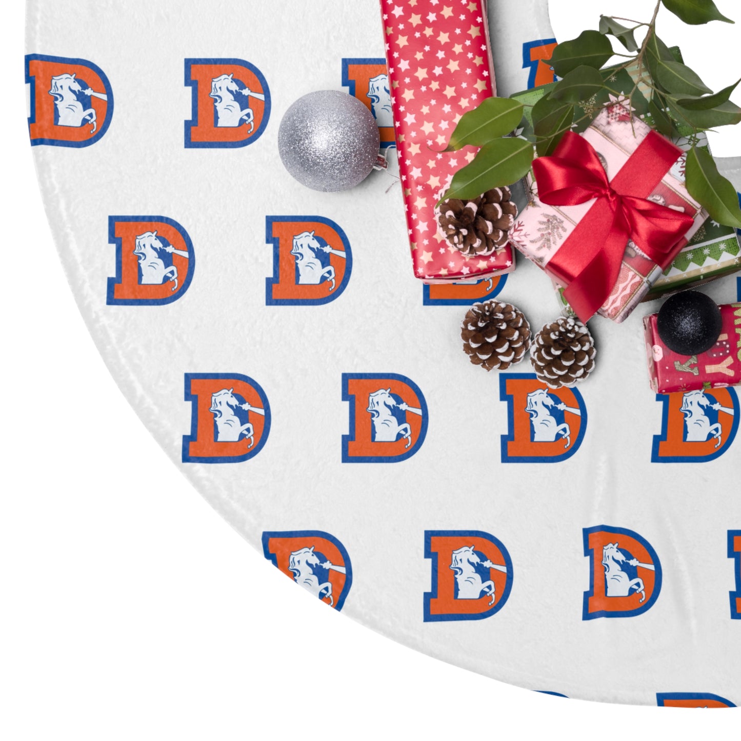 Denver Broncos Logo Christmas Tree Skirt