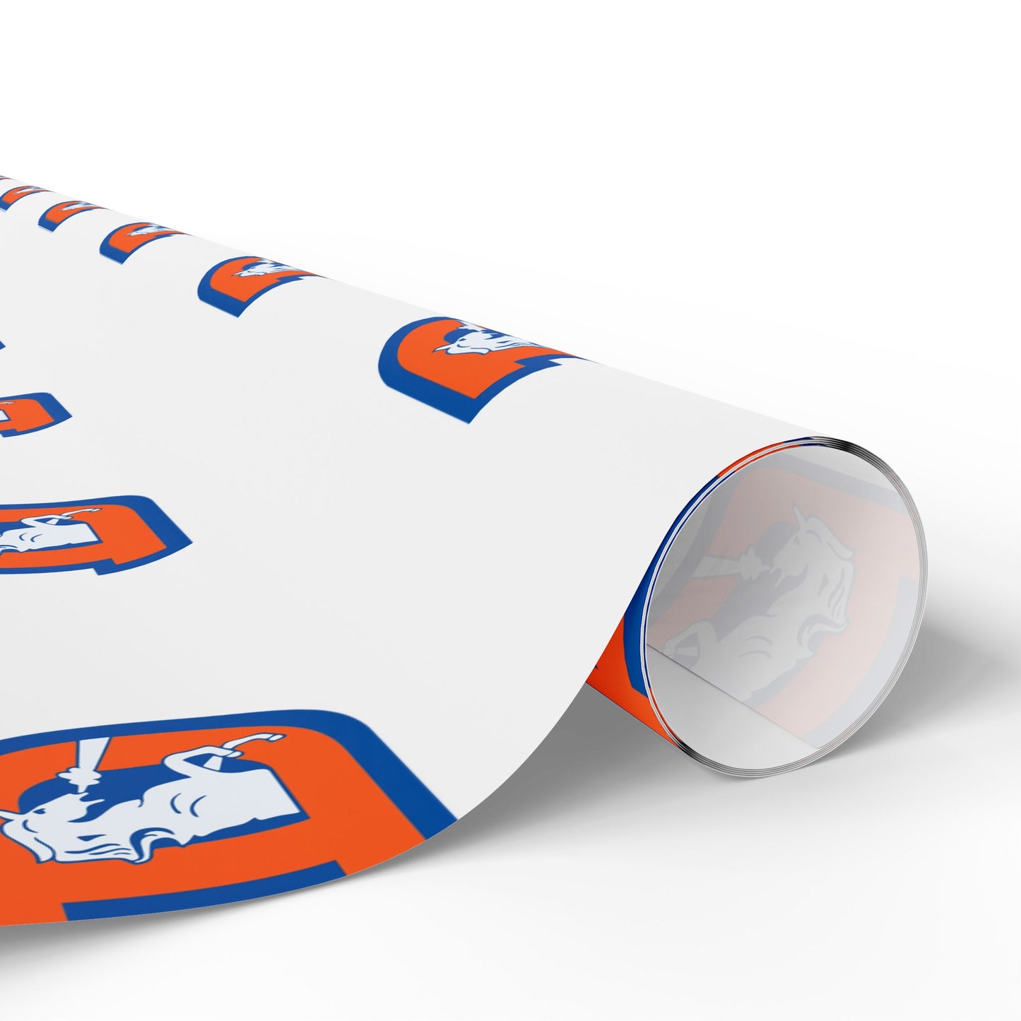 Denver Broncos White logo wrapping paper