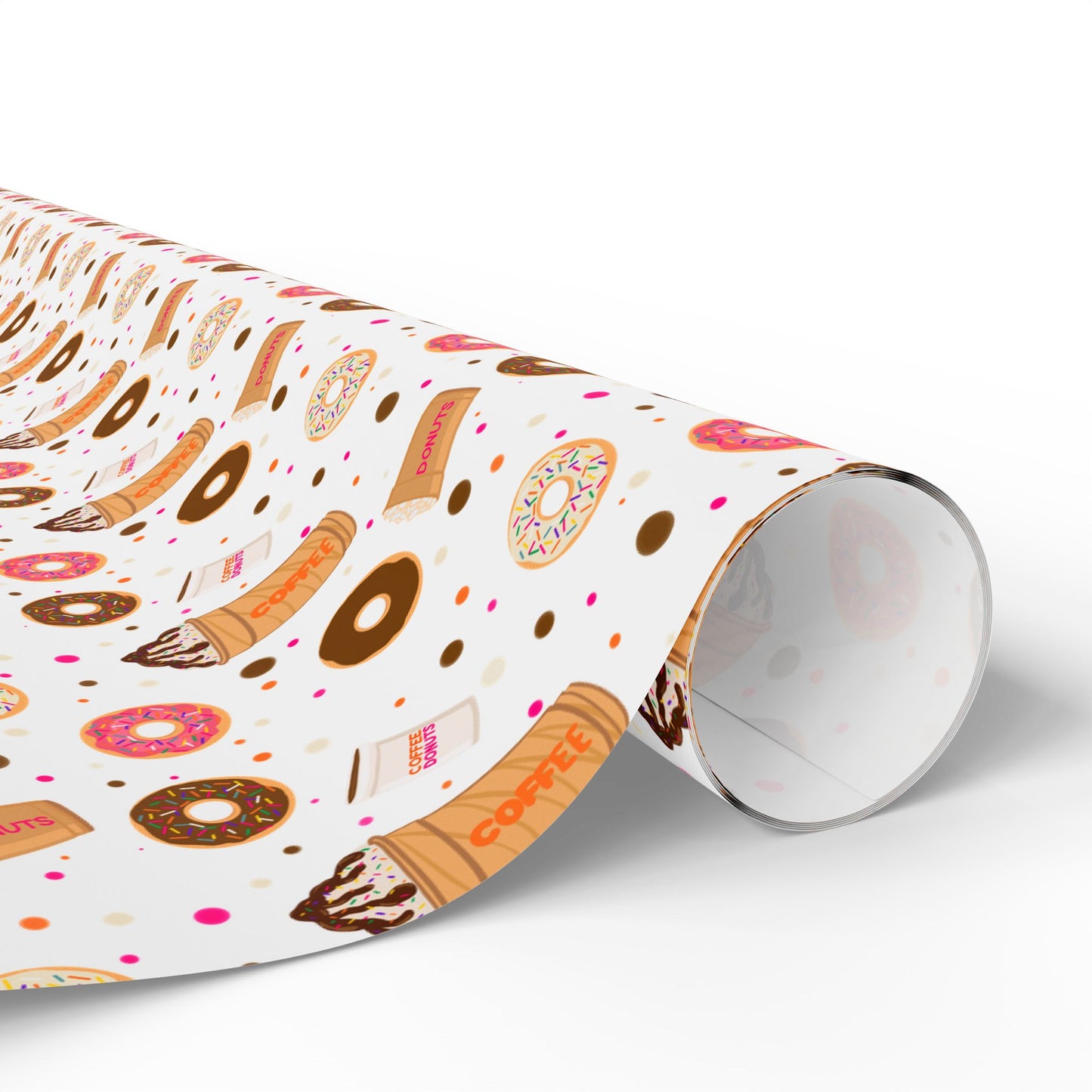 Dunkin Donuts Lover Wrapping Paper | Donut Coffee Pattern Gift Wrap