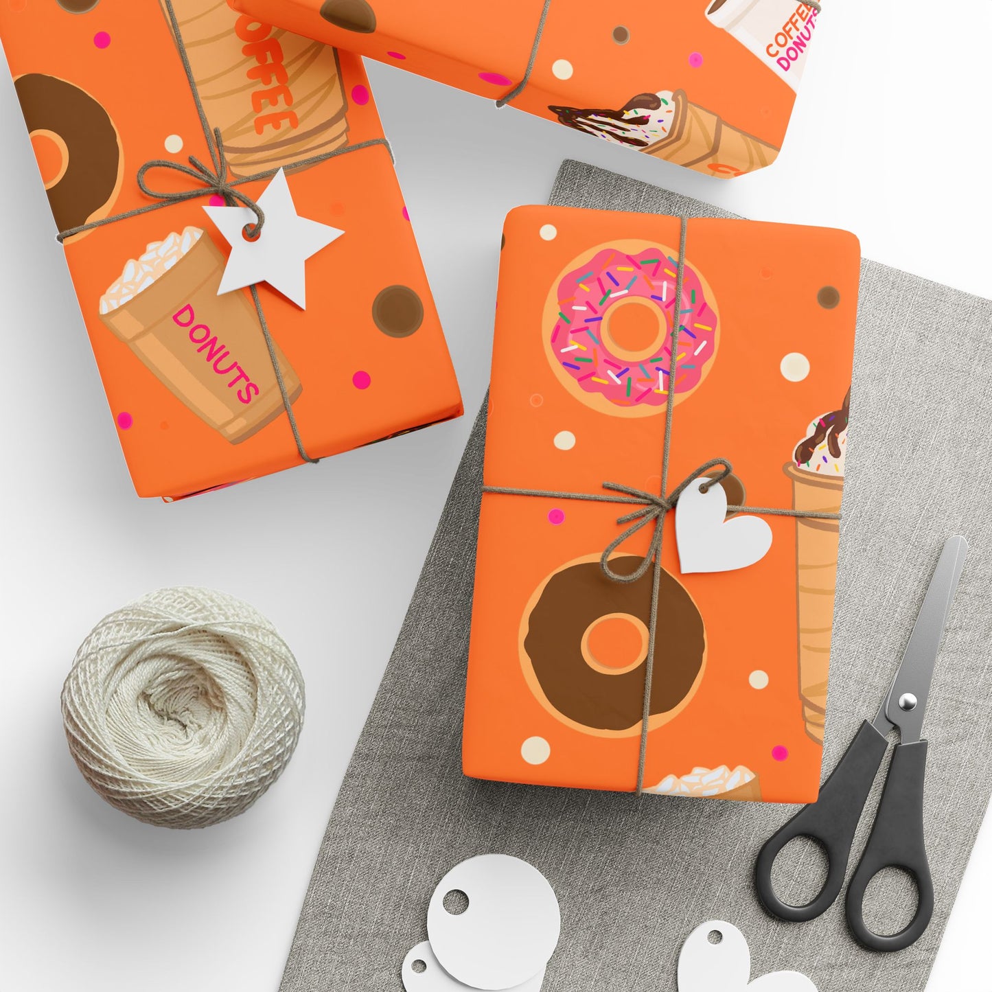 Dunkin Lovers gift wrap Wrapping Papers | Coffee Donut Pattern