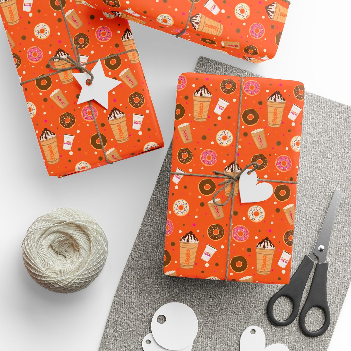 Copy of Copy of Dunkin Donuts Lover Wrapping Paper | Donut Coffee Pattern Gift Wrap