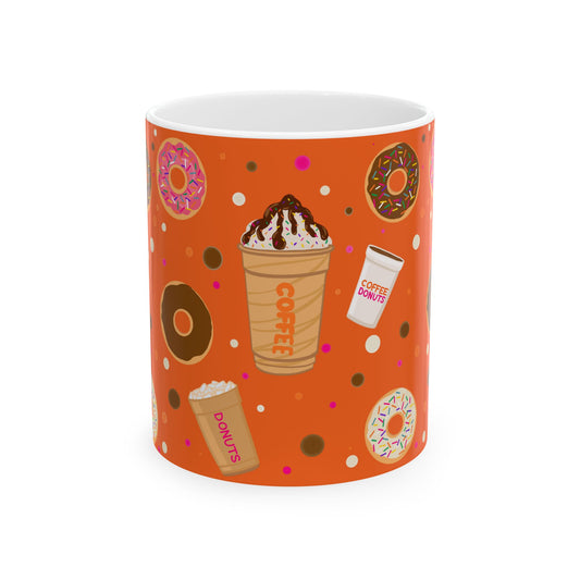 Coffee Lover Mug, Dunkin Donuts Fans Tea Cup, Ceramic Coffee Cup, Kitchen Drinkware Gift, Beverage Lover Present, Morning Routine Mug