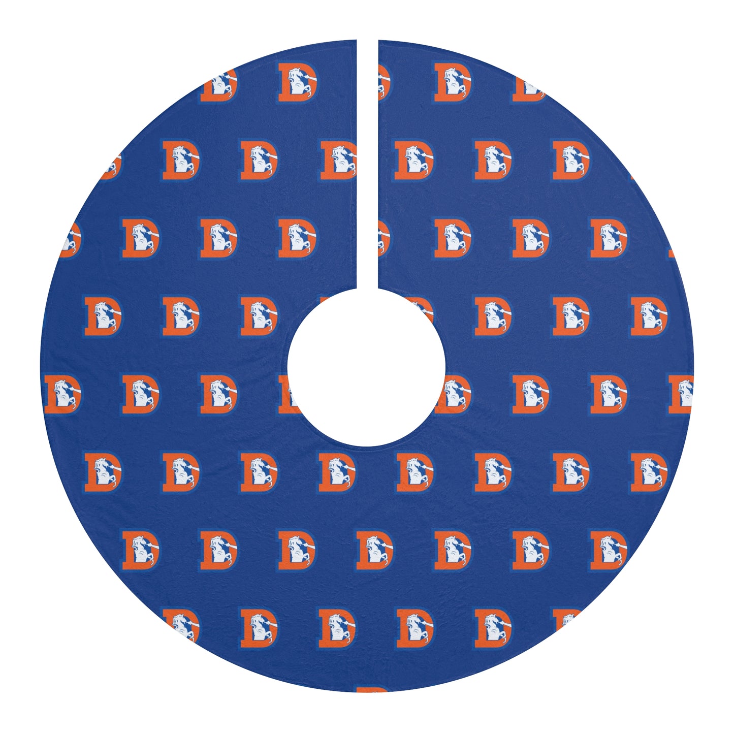 Denver Broncos Logo Christmas Tree Skirt