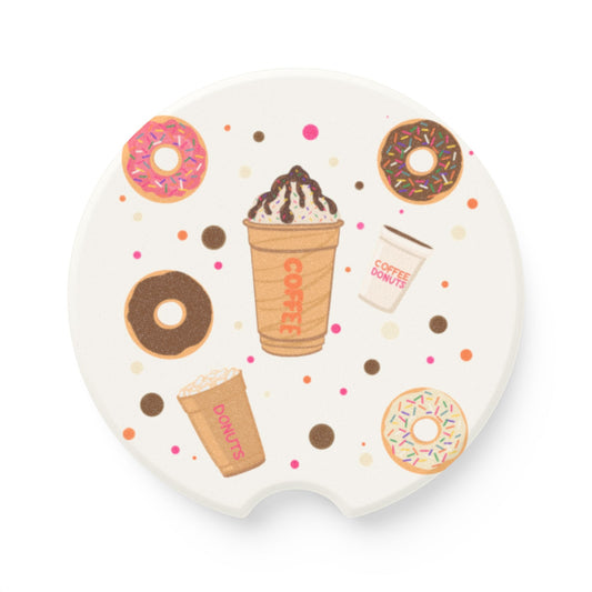Car Coasters, Dunkin Lovers Drink Holder, Cup Holder Coasters, Coffee Car Accessories, Set of 2 Coasters, Auto Accessories