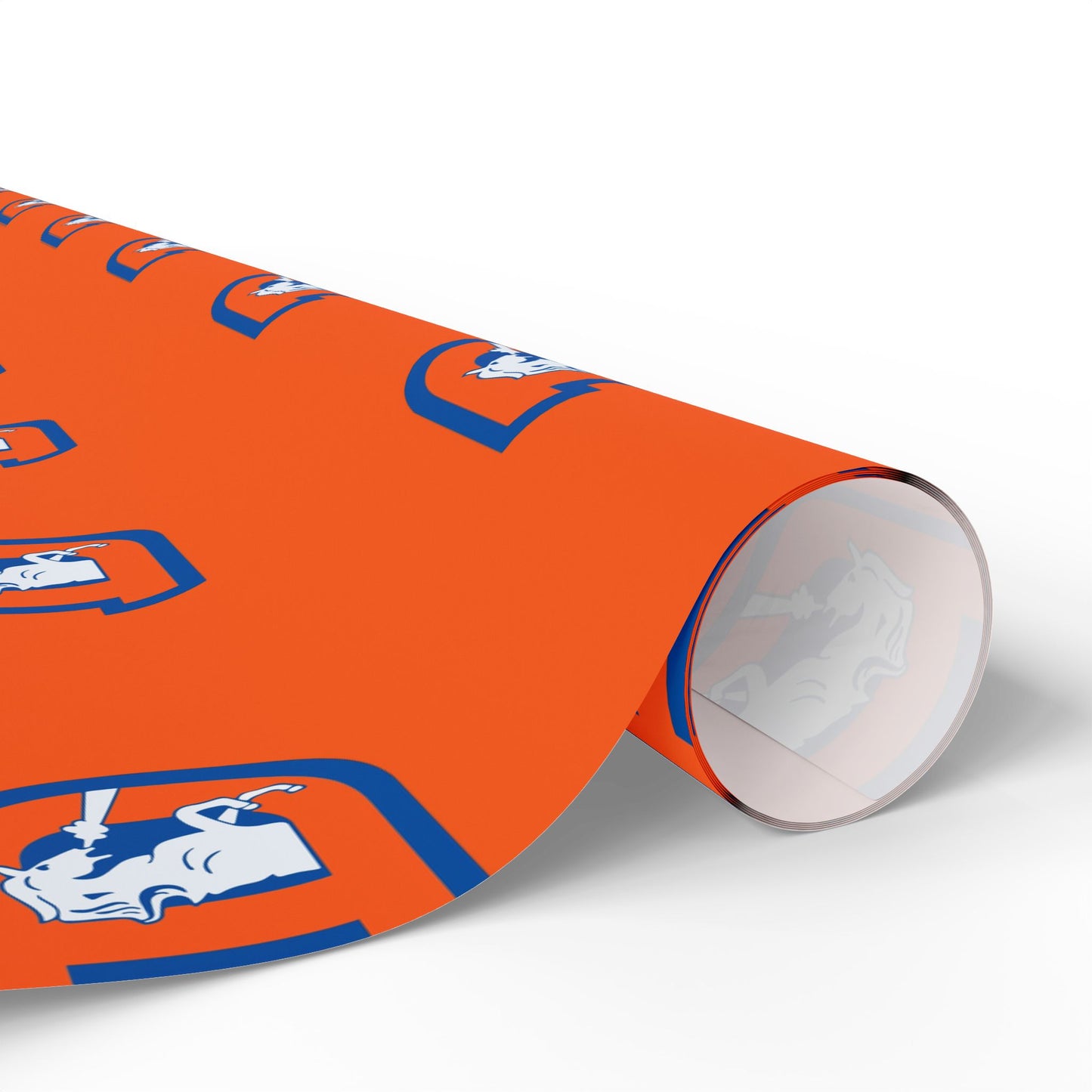 Denver Broncos Orange logo wrapping paper