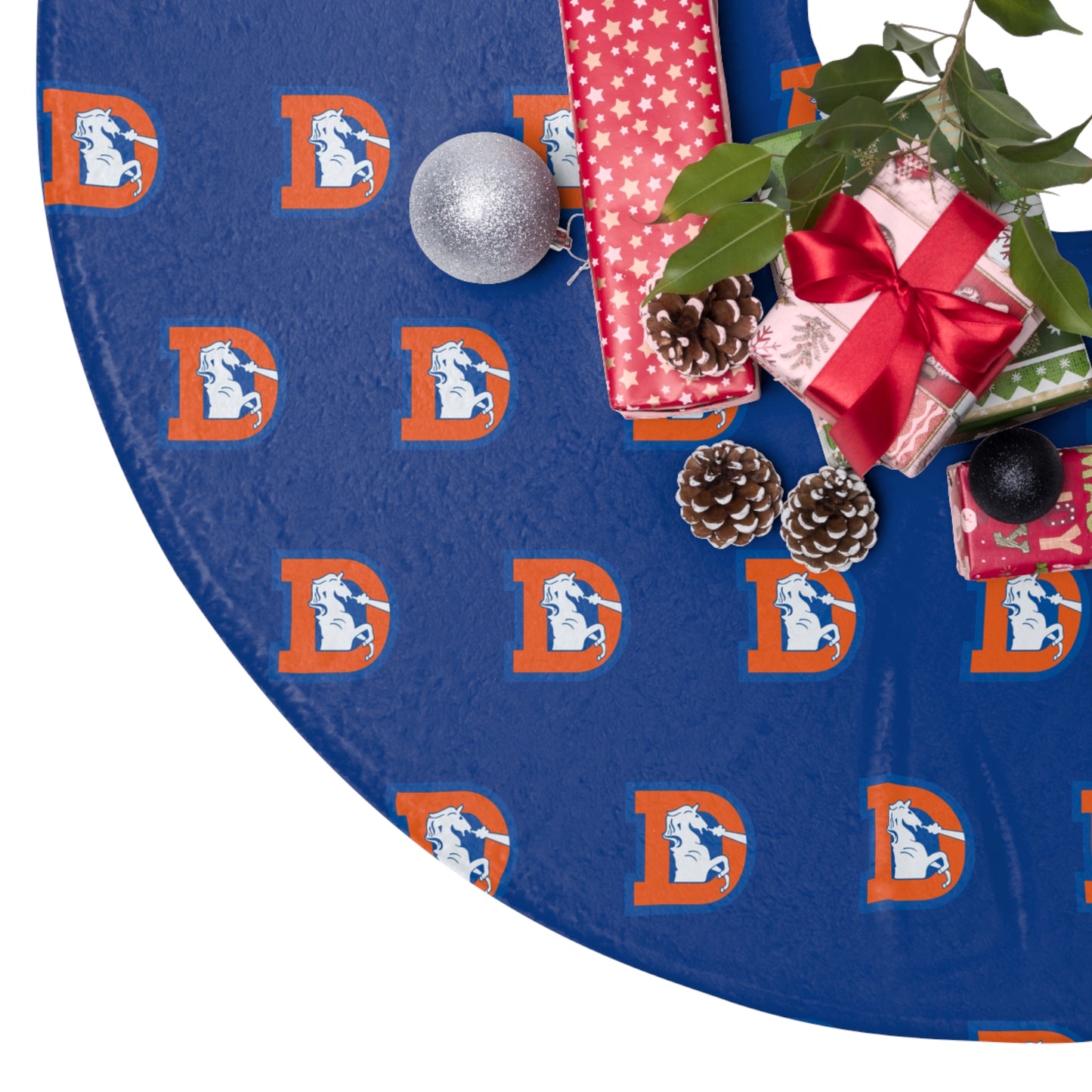 Denver Broncos Logo Christmas Tree Skirt