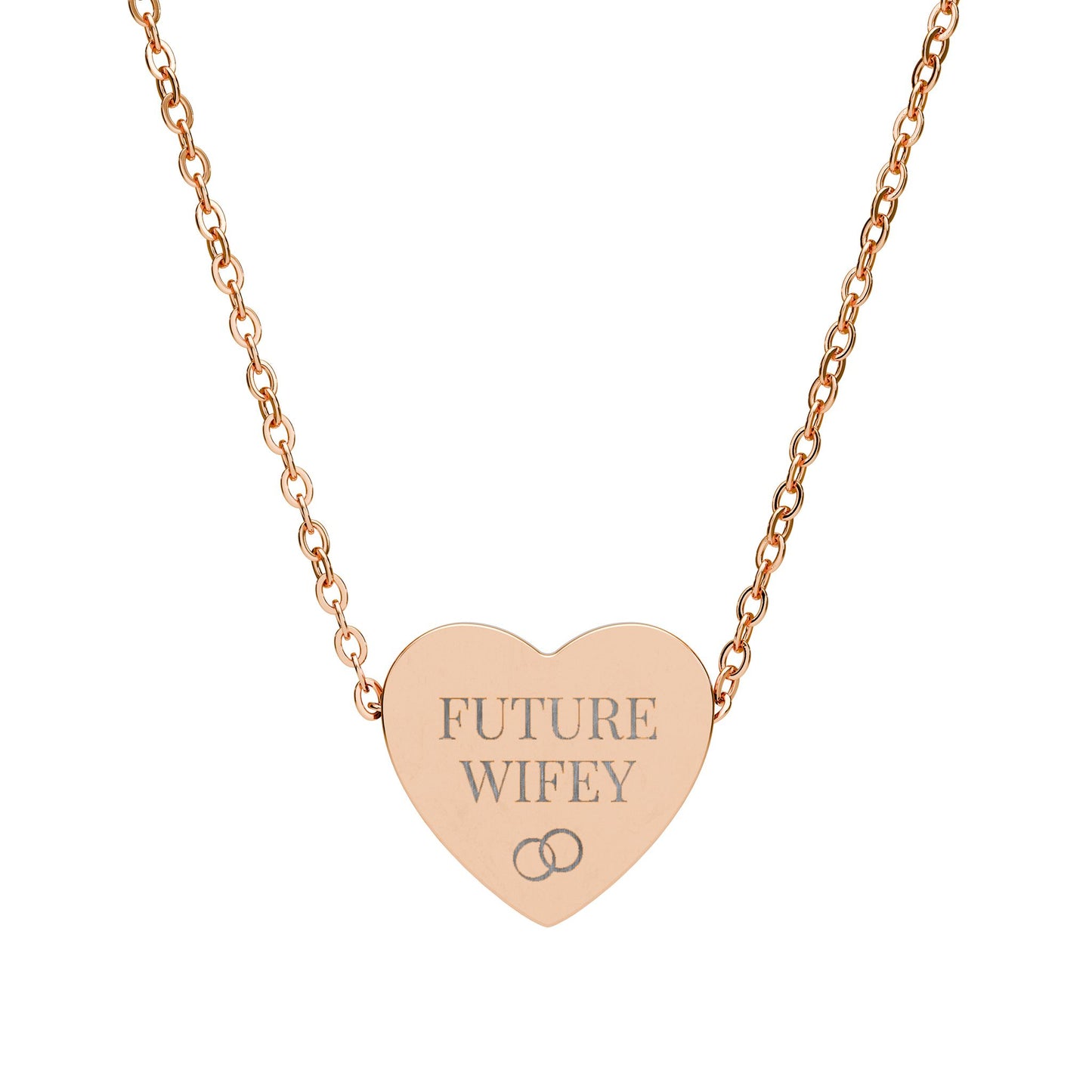 Future Wifey Necklace | Engraved Heart Necklace