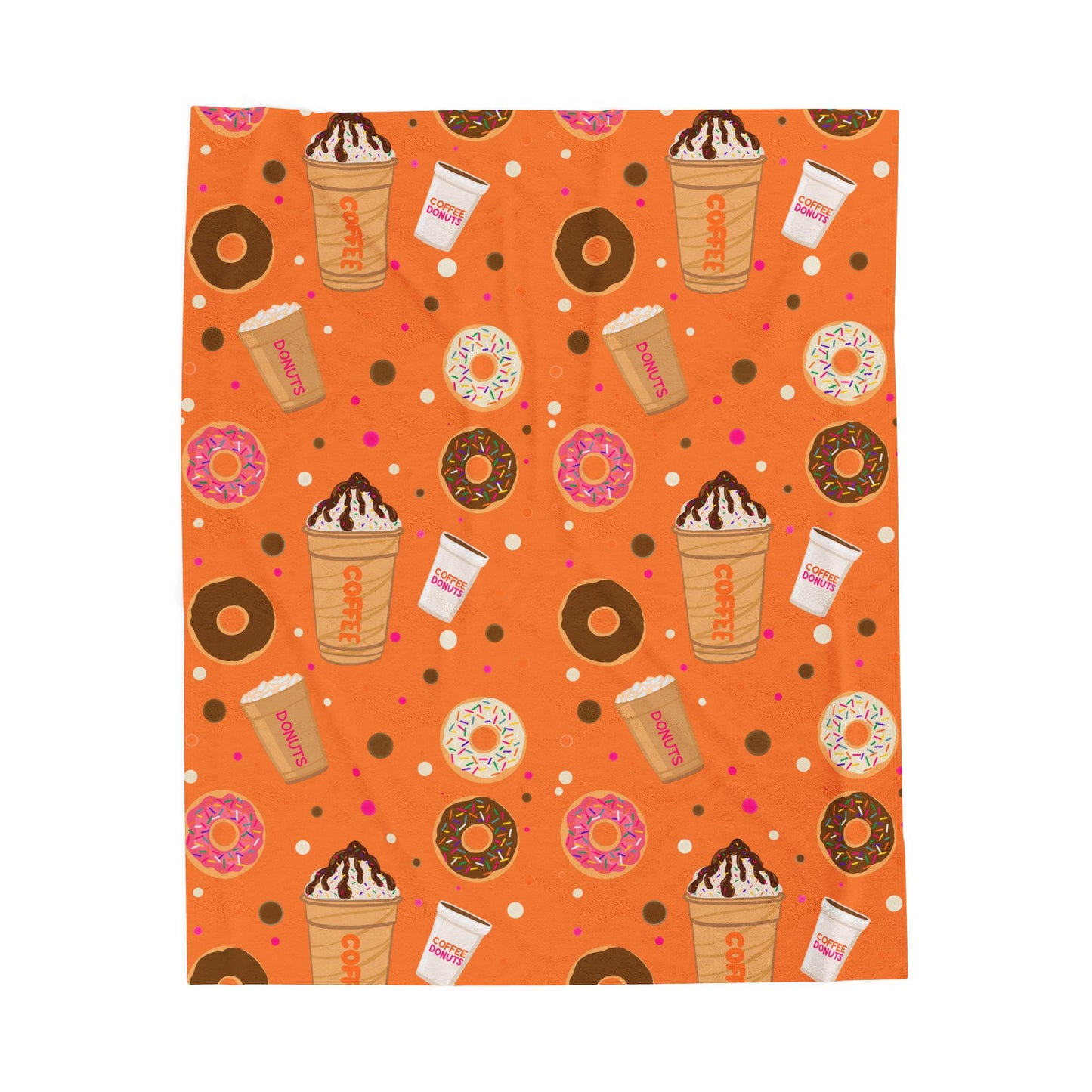 Velveteen Plush Blanket, Dunkin Lovers Dream Throw, Personalize.