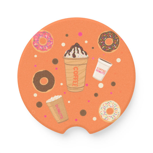 Car Coasters, Dunkin Lovers Drink Holder, Cup Holder Coasters, Coffee Car Accessories, Set of 2 Coasters, Auto Accessories