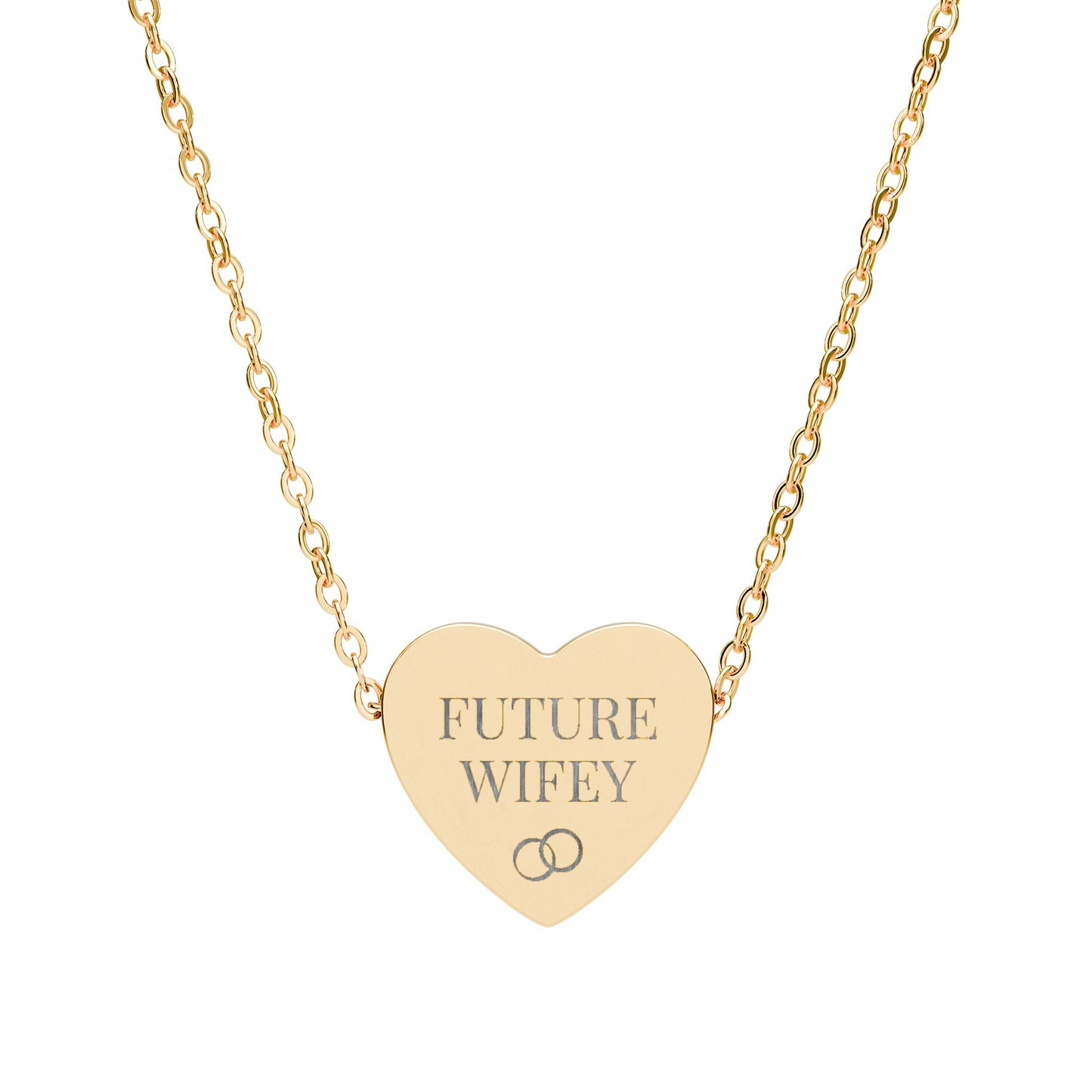Future Wifey Necklace | Engraved Heart Necklace