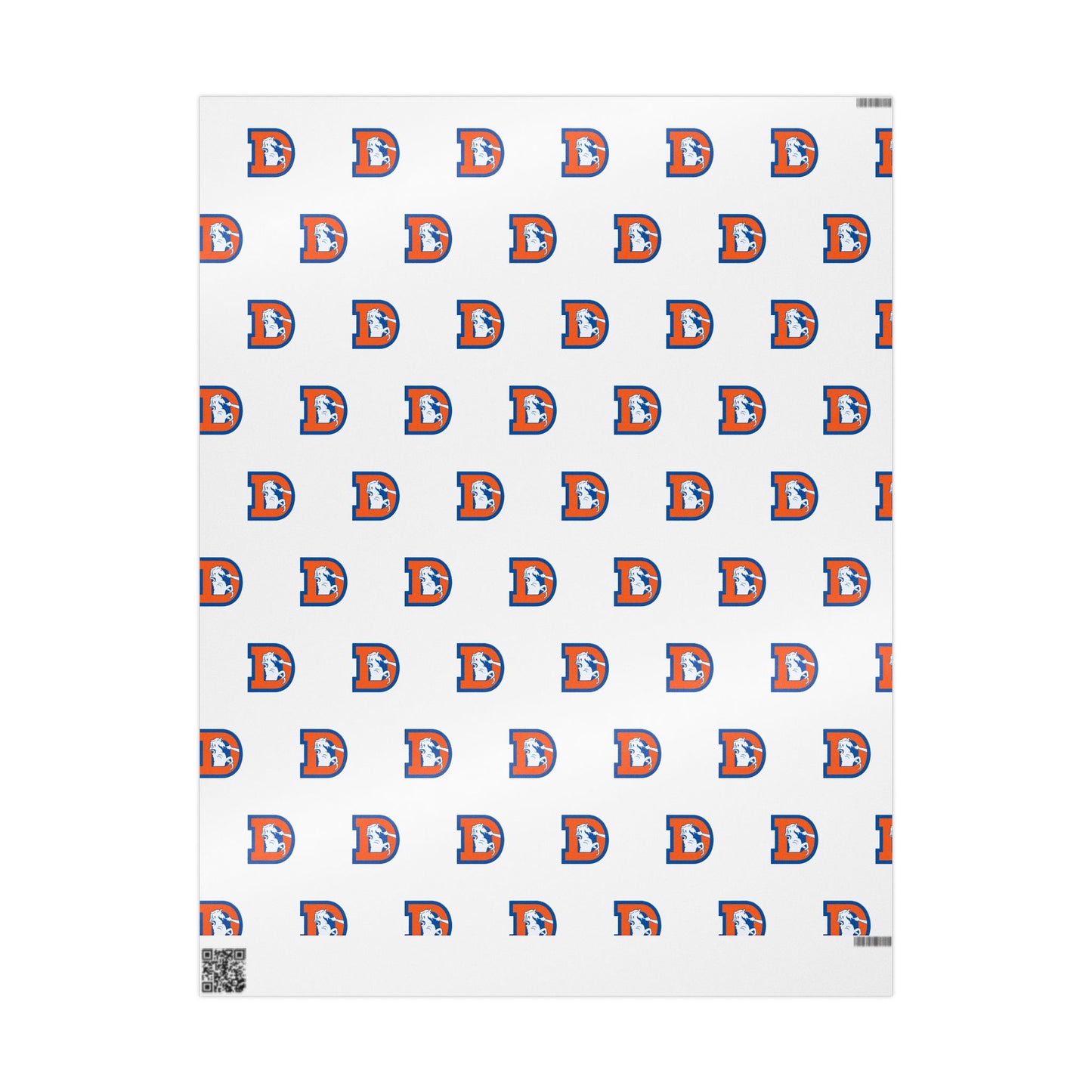 Denver Broncos White logo wrapping paper