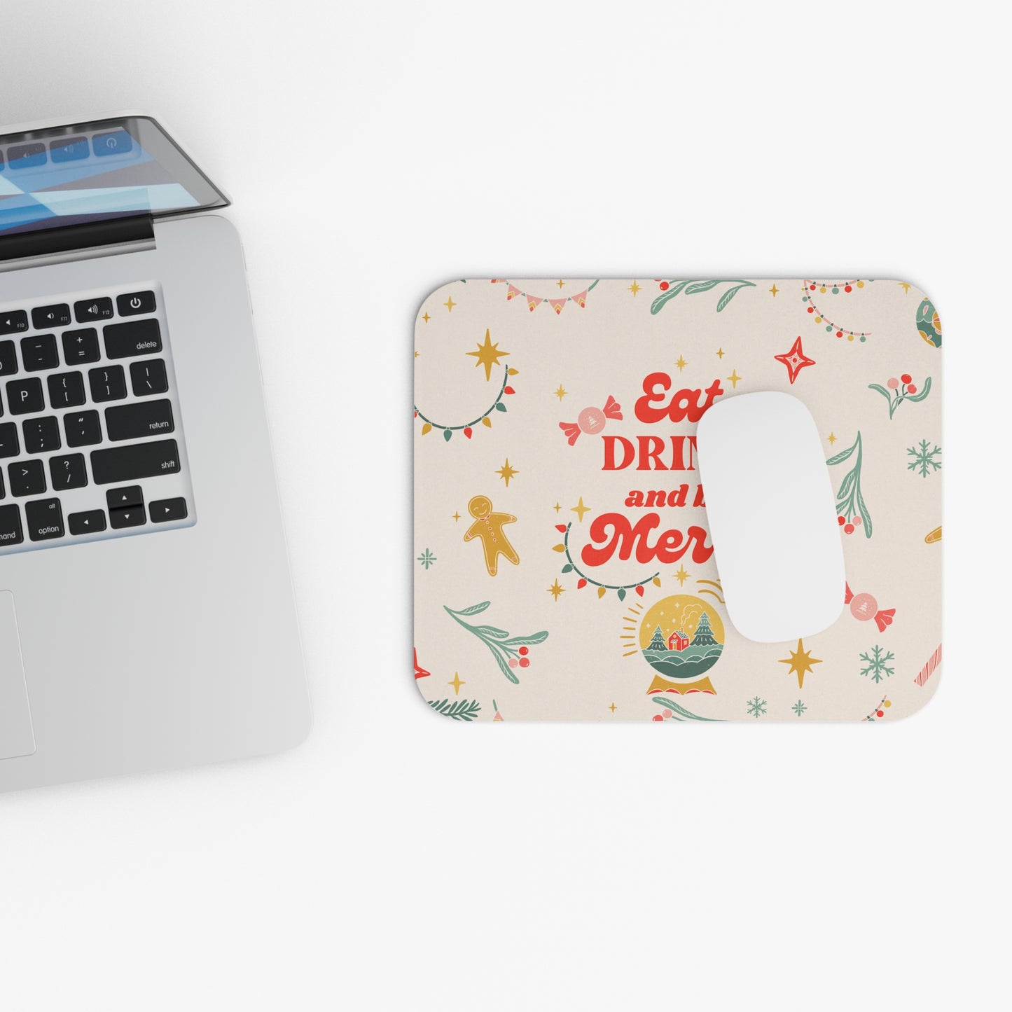 Merry Christmas Mouse Pad | Festive Holiday Desk Mat