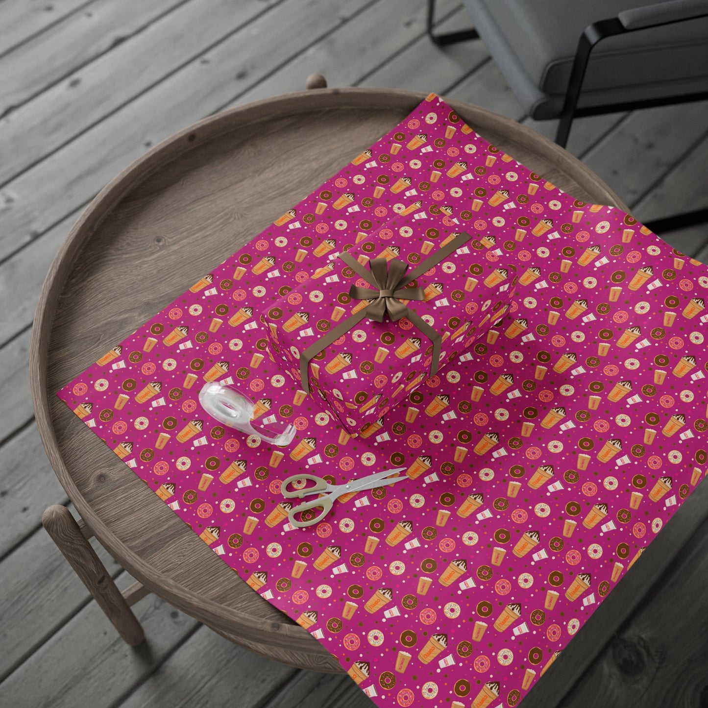 Copy of Dunkin Donuts Lover Wrapping Paper | Donut Coffee Pattern Gift Wrap