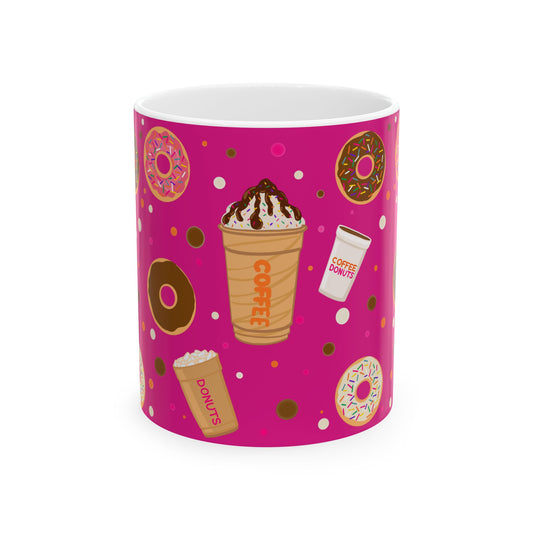 Coffee Lover Mug, Dunkin Donuts Fans Tea Cup, Ceramic Coffee Cup, Kitchen Drinkware Gift, Beverage Lover Present, Morning Routine Mug