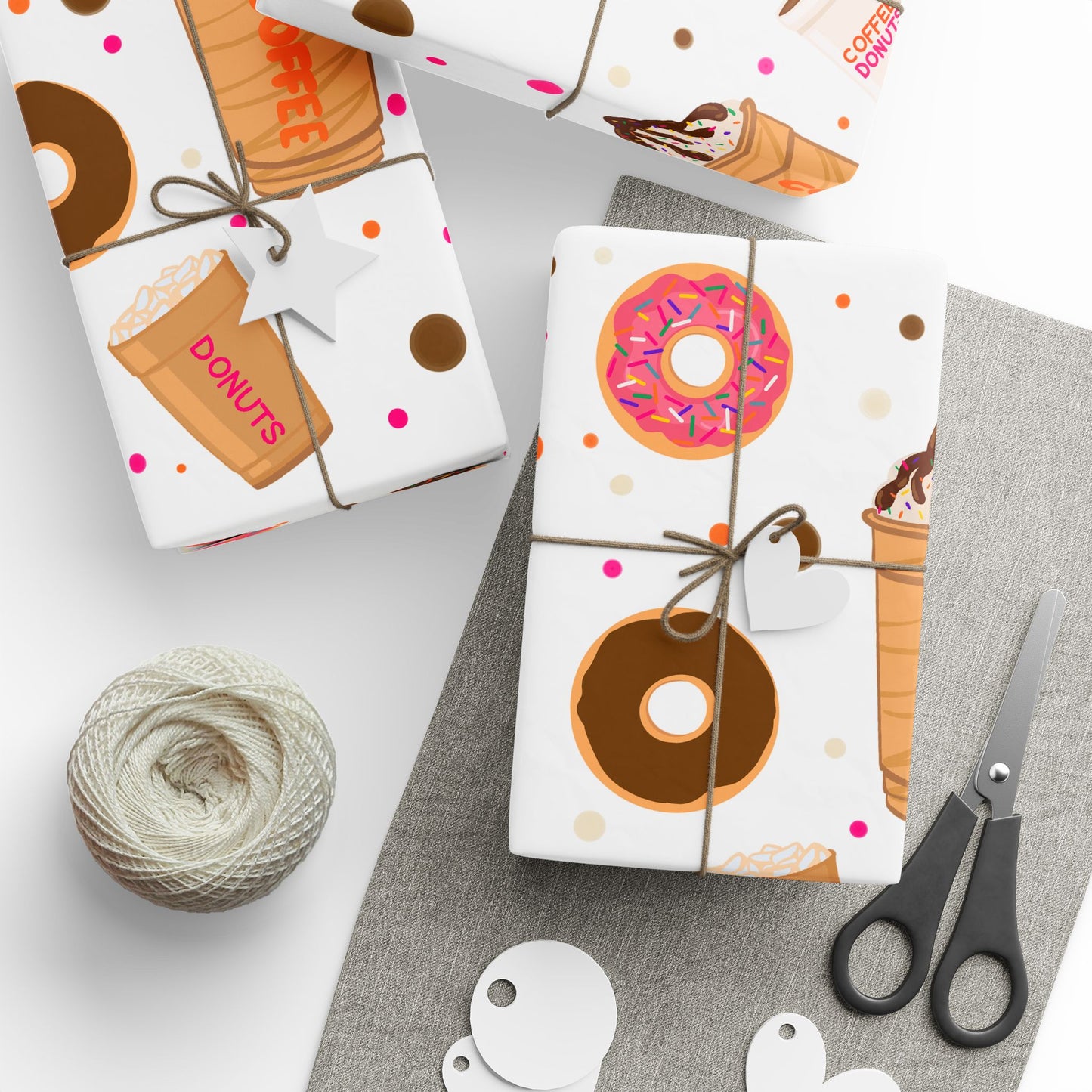 Dunkin Lovers gift wrap Wrapping Papers | Coffee Donut Pattern