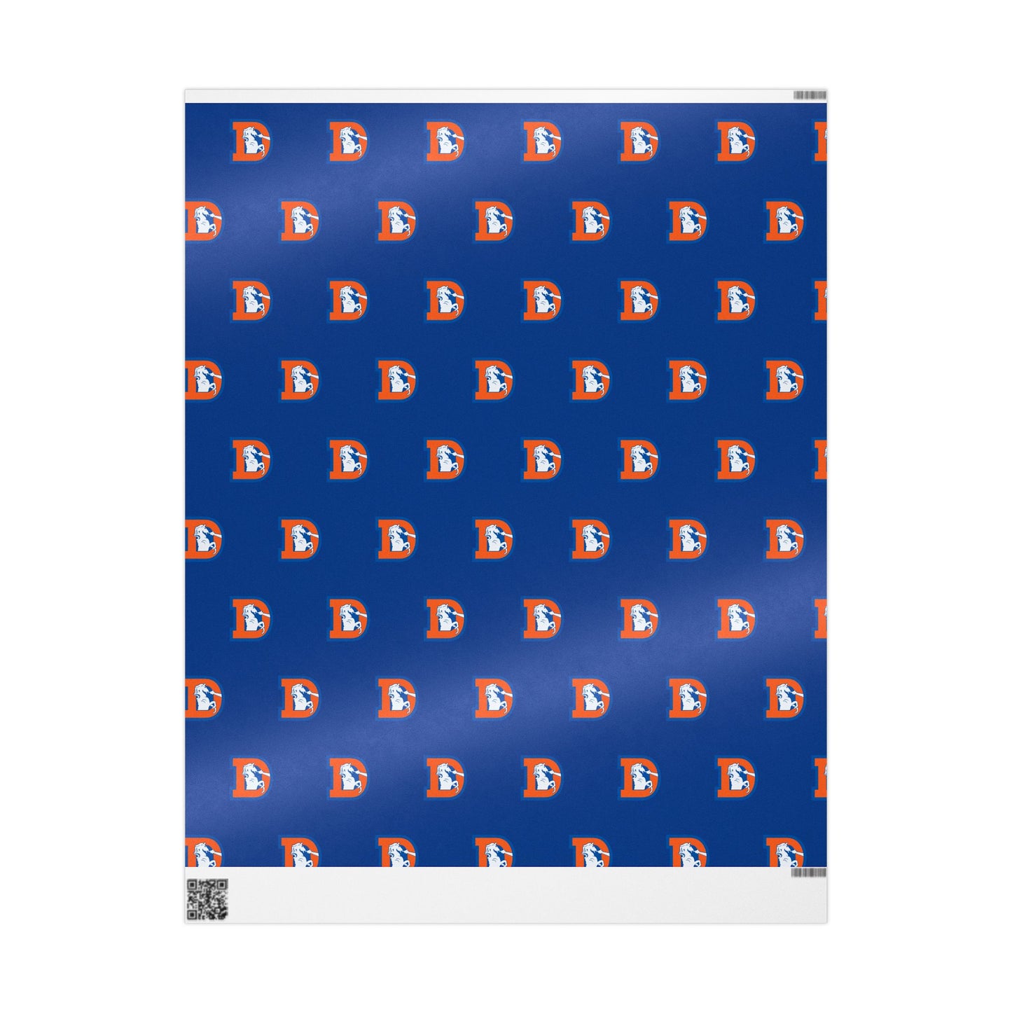 Denver Broncos Navy logo wrapping paper