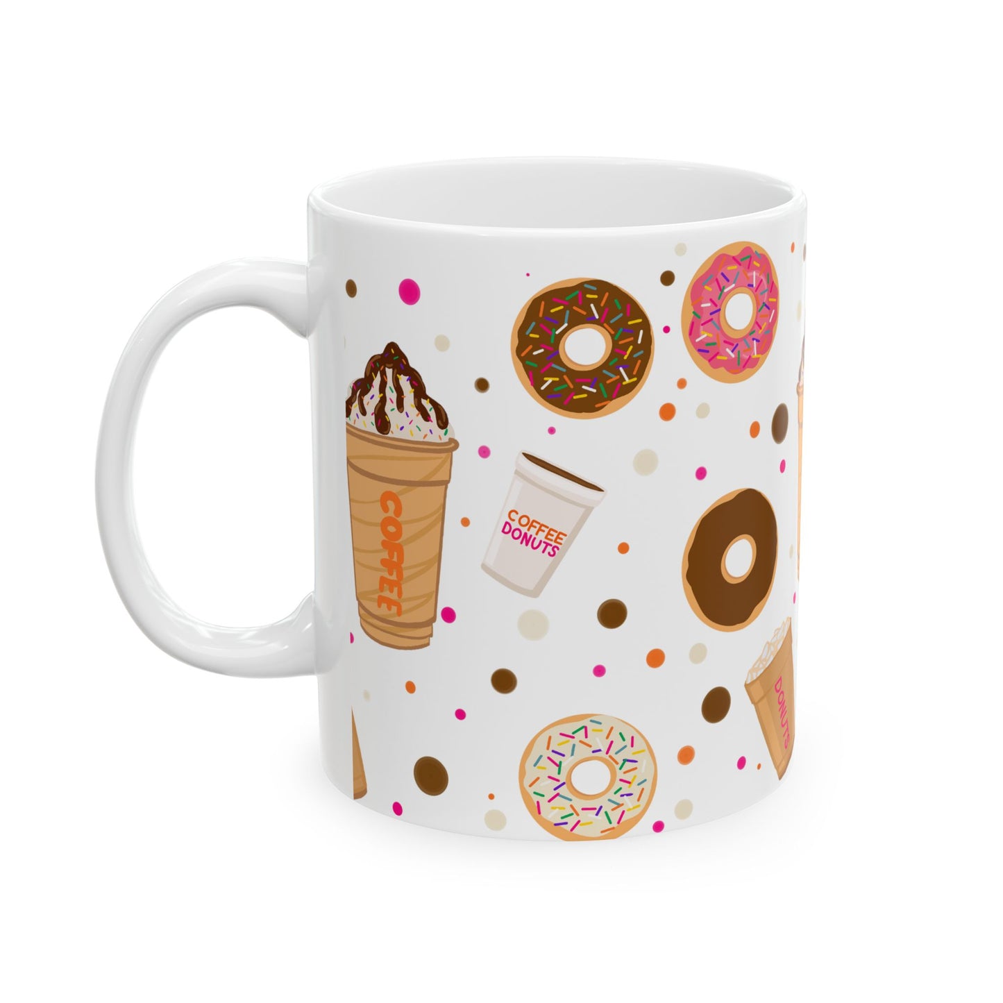 Coffee Lover Mug, Dunkin Donuts Fans Tea Cup, Ceramic Coffee Cup, Kitchen Drinkware Gift, Beverage Lover Present, Morning Routine Mug