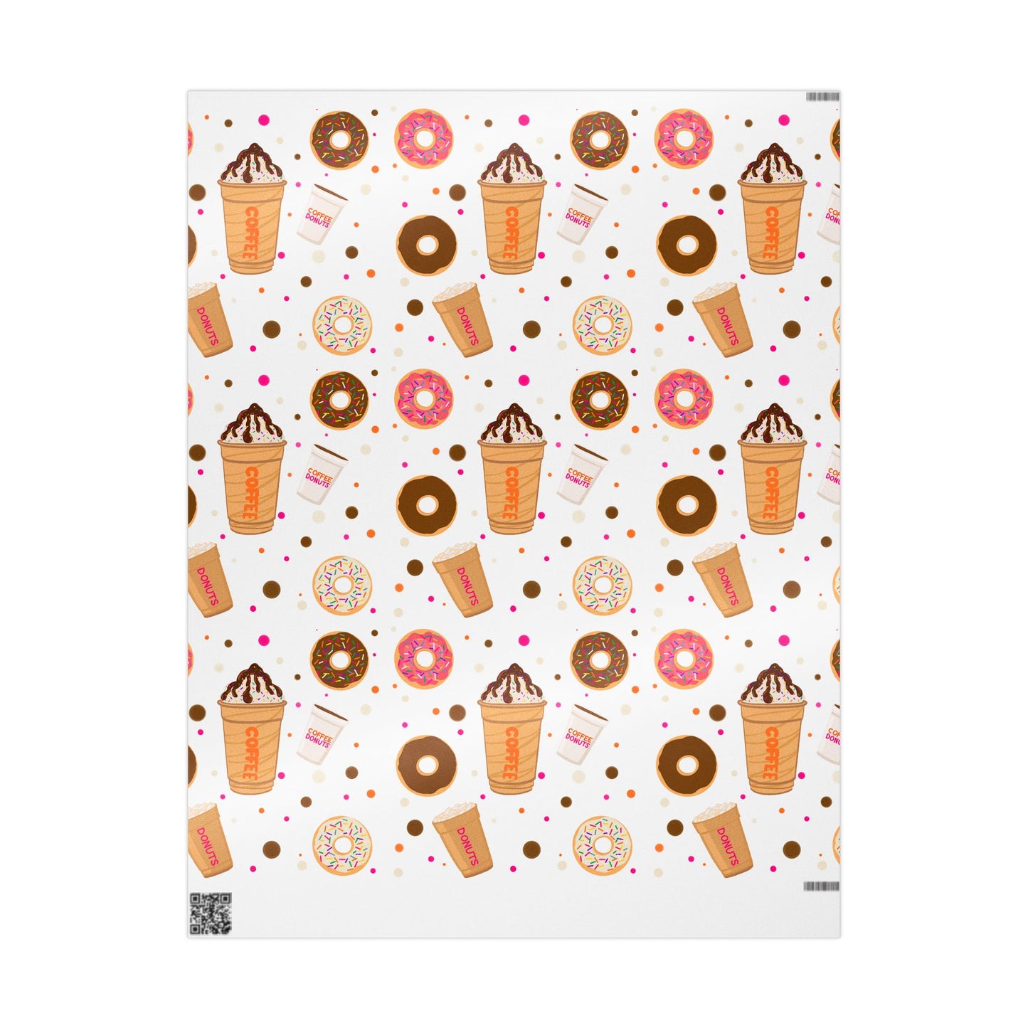 Dunkin Lovers gift wrap Wrapping Papers | Coffee Donut Pattern