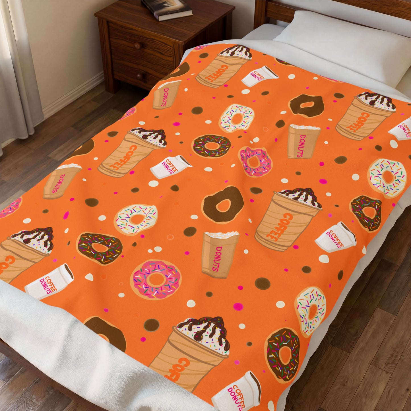 Velveteen Plush Blanket, Dunkin Lovers Dream Throw, Personalize.