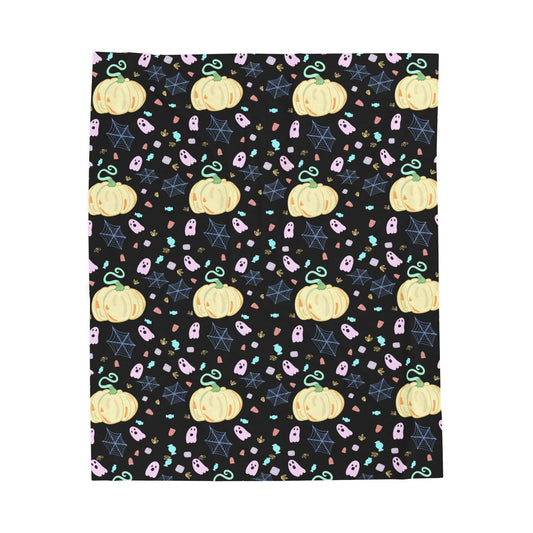 Copy of Velveteen Plush Blanket - Spooky Season Home Decor, Halloween Throw, Cozy Autumn Blanket, Halloween Gift, Fall Couch Throw