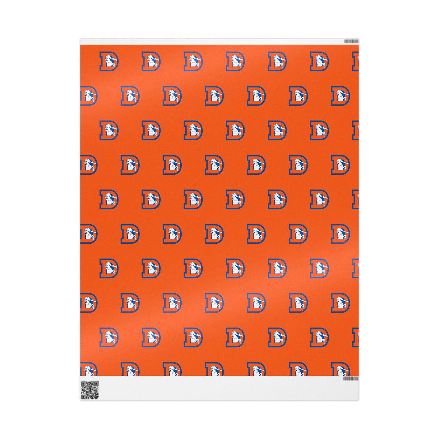 Denver Broncos Orange logo wrapping paper