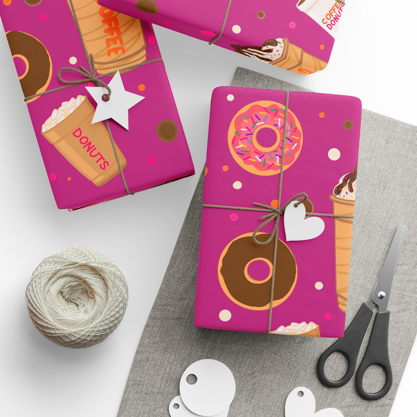 Dunkin Lovers gift wrap Wrapping Papers | Coffee Donut Pattern