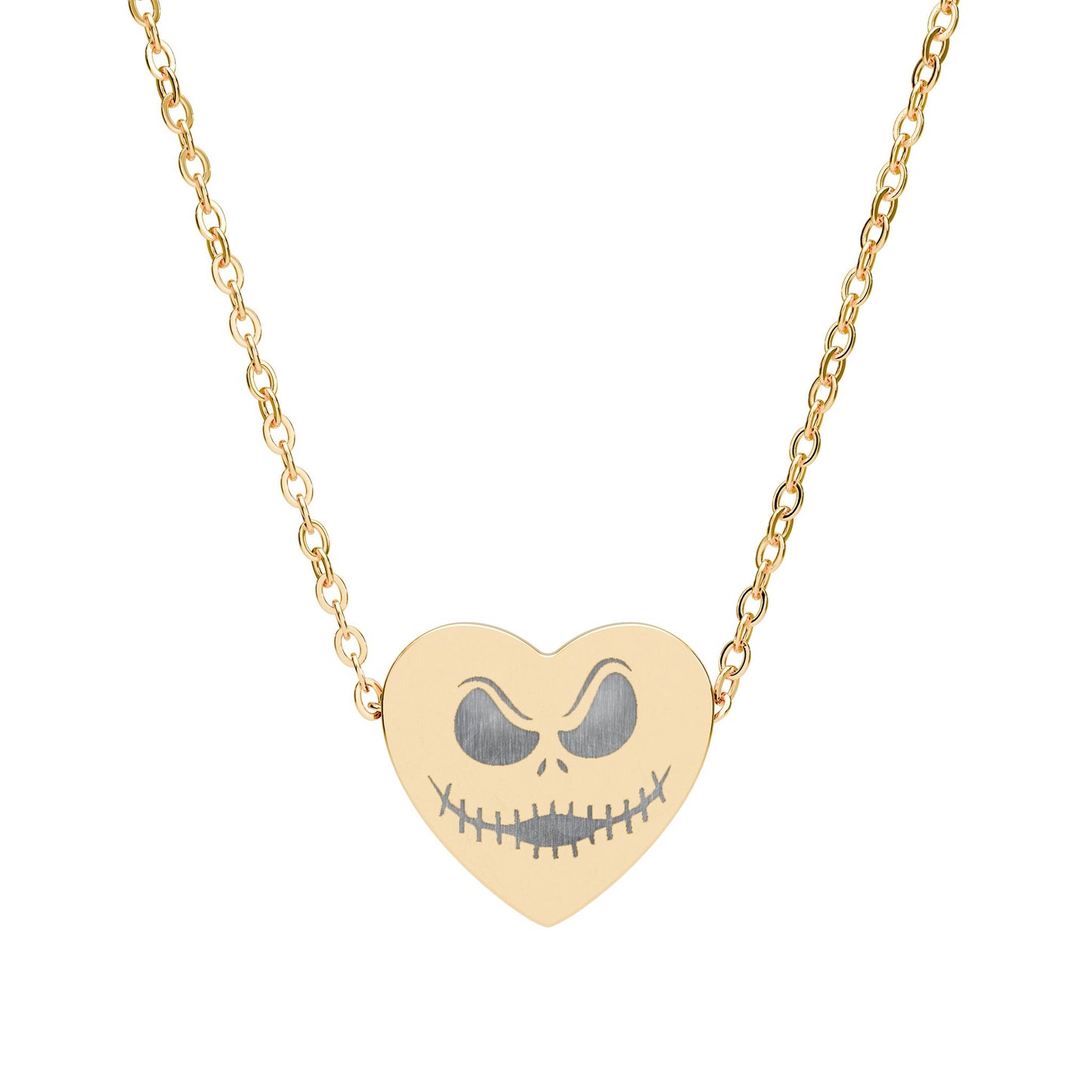 Jack's Smile Heart Necklace, Engraved Name Pendant