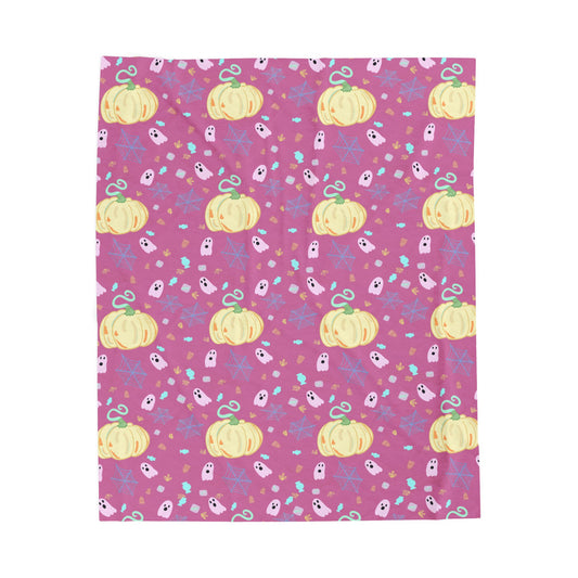 Copy of Velveteen Plush Blanket - Spooky Season Home Decor, Halloween Throw, Cozy Autumn Blanket, Halloween Gift, Fall Couch Throw