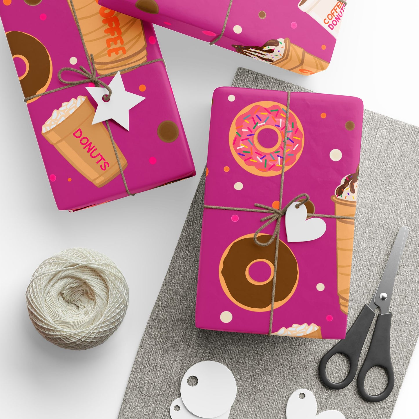 Dunkin Lovers gift wrap Wrapping Papers | Coffee Donut Pattern