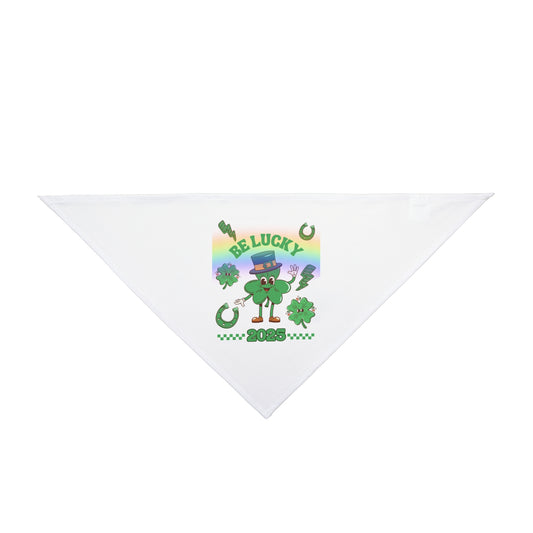 Pet Bandana, St Patrick's Day 2025 Lucky Charms, Dog Bandana, Lucky Clover Scarf, Pet Neckwear, Irish Pet Accessories, Shamrock Print Pet