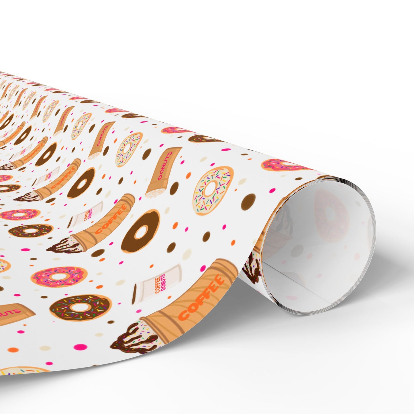 Dunkin Donuts Lover Wrapping Paper | Donut Coffee Pattern Gift Wrap